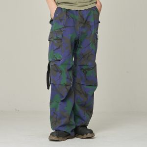 SUPERDRY 韓版 男款 工裝褲 休閒長褲 Camo Wide Parasuit 紫