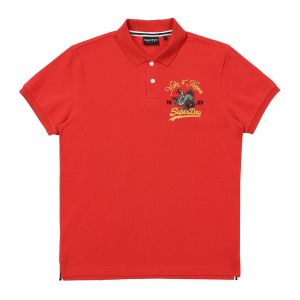 SUPERDRY 韓版 男款 POLO衫 短POLO Snake Logo 紅