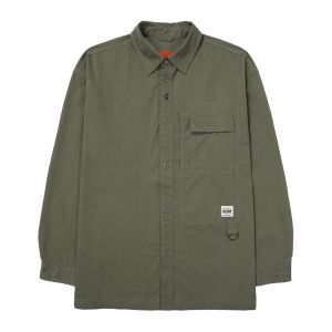 SUPERDRY 韓版 男款 長襯衫 Over Fit Utility 卡其綠