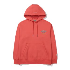 SUPERDRY 韓版 中性款 帽T 連帽套頭衫 Semi-Over Fit 1954 珊瑚橘