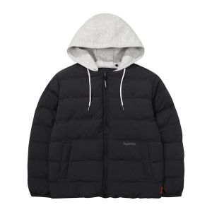 SUPERDRY 韓版 中性款 男女適穿 保暖外套 Detachable Hood 黑