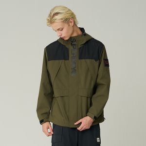 SUPERDRY 韓版 中性款 男女適穿 防風外套 長袖外套 Signature Wind Cheater 綠