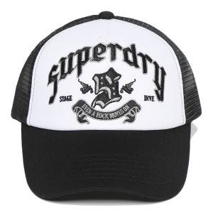 SUPERDRY 韓版 卡車帽 Mesh Trucker Ball Cap1 黑