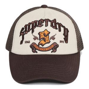 SUPERDRY 韓版 卡車帽 Mesh Trucker Ball Cap1 咖啡