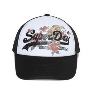 SUPERDRY 韓版 男女適用 卡車帽 Tiger Mesh Trucker 黑