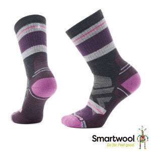 Smartwool 女 機能 戶外 中級 減震 土星紋 中長襪 中筒襪 炭黑色