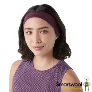 Smartwool 美麗諾羊毛運動型伸縮頭帶 茄子色