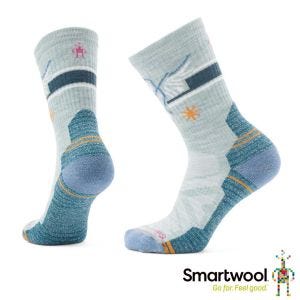 Smartwool 女 機能 戶外 全輕量減震 中筒襪 中長襪-貓頭鷹 冰霜綠