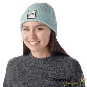 Smartwool Logo 美麗諾羊毛 毛帽 北極綠