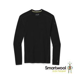 Smartwool 男 Thermal 美麗諾羊毛 圓領 長袖T 黑色