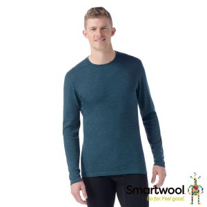 Smartwool 男 Thermal 美麗諾羊毛 圓領 長袖T 霧幕光藍