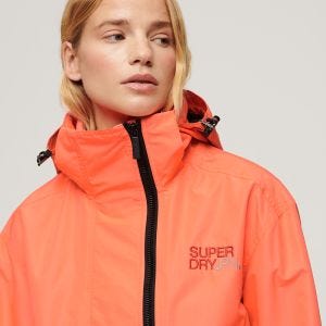 SUPERDRY 女裝 防風外套 Hooded Emb Windbreaker 橘