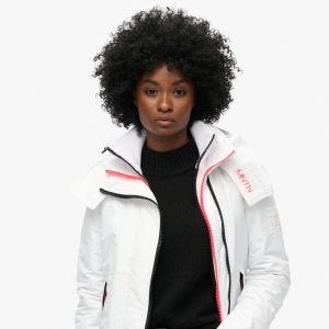 SUPERDRY 英版 女款 防風防潑水 長袖外套 Mtn Windbreaker 白