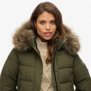 SUPERDRY 英版 女款 保暖外套 Everest Bomber 軍綠