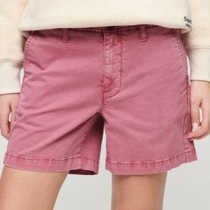 SUPERDRY 女裝 休閒短褲 Classic Chino 紫紅