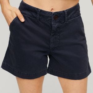 SUPERDRY 女裝 休閒短褲 Classic Chino 海軍藍