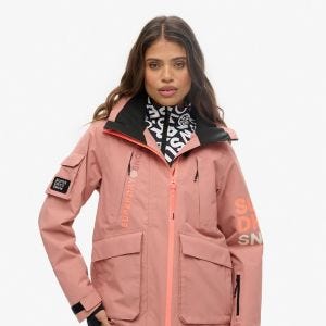 SUPERDRY 英版 女款 滑雪外套 Ski Ultimate Rescue 粉